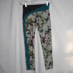 Energie Junior Cropped Legging Teal/Black Splatter XS